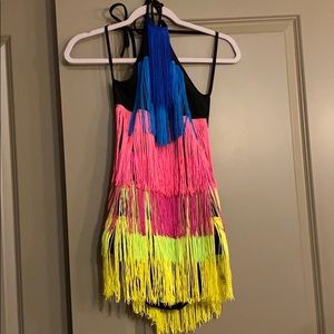 Sexy fringe body suit
